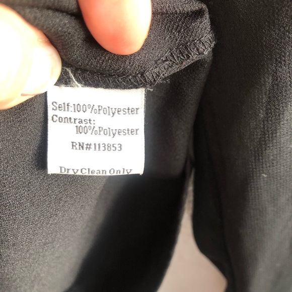 Storee Black Sheer Long Sleeves Button-Up Blouse Small - Picture 3 of 9